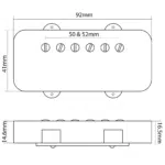 Dimensões do captador humbucker JazzMaster