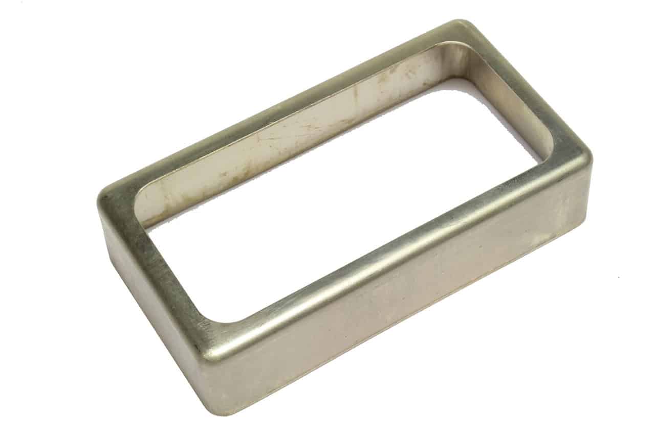 Raw nickel silver open humbucker cover