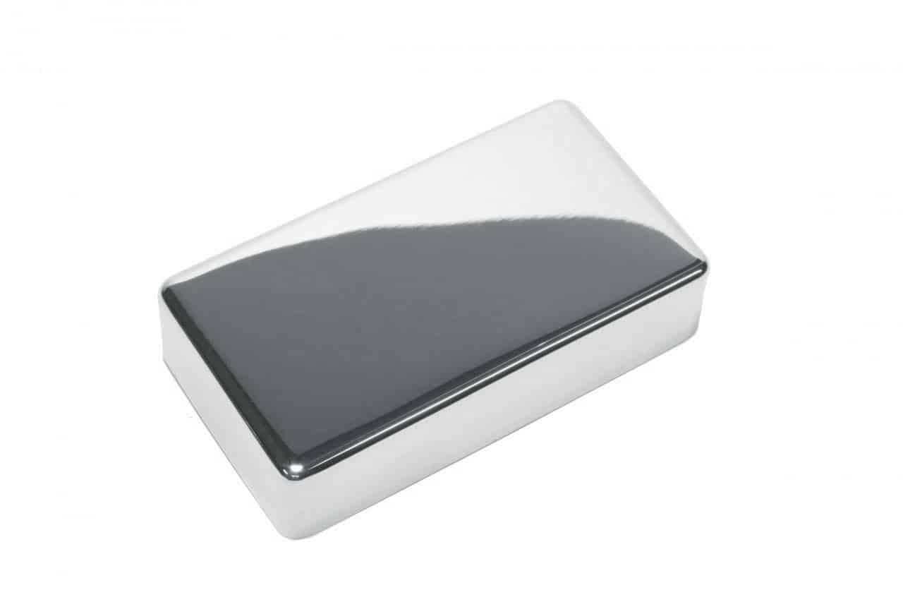 Chrome plated holeless humbucker cover